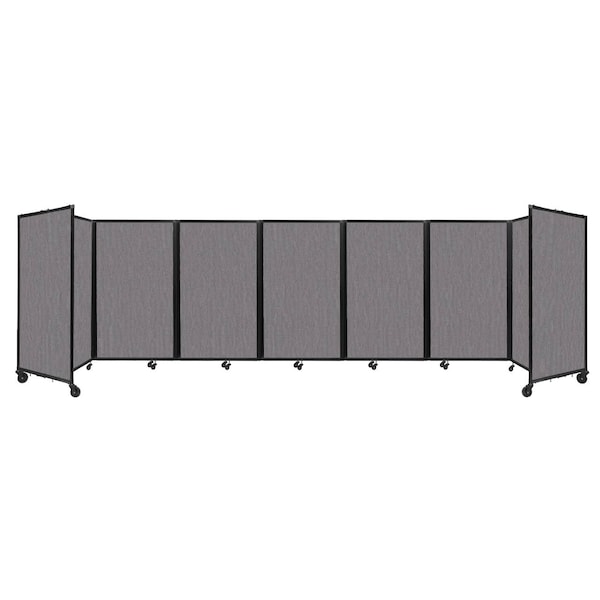 Room Divider 360 Folding Portable Partition 19'6" x 5' Slate Fabric